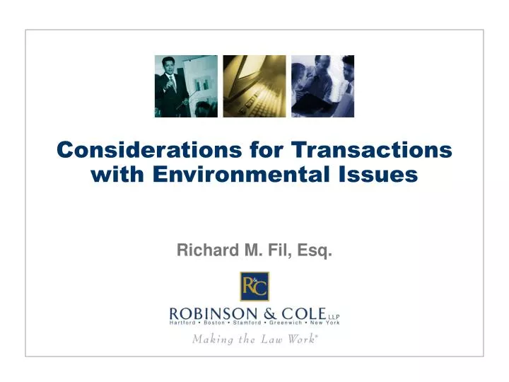considerations for transactions with environmental issues