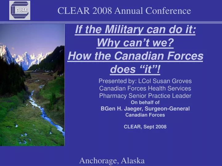 if the military can do it why can t we how the canadian forces does it