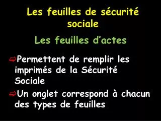 les feuilles d actes