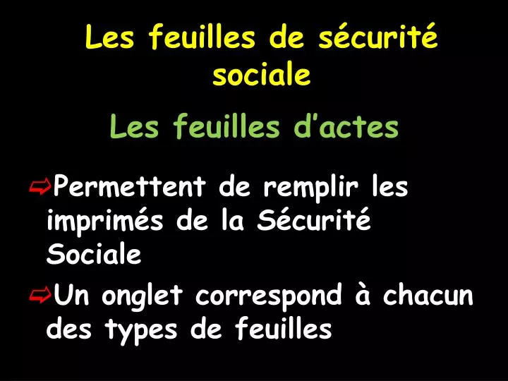 les feuilles d actes