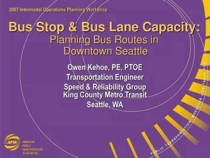 bus stop bus lane capacity planning bus routes in downtown seattle