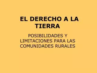 el derecho a la tierra