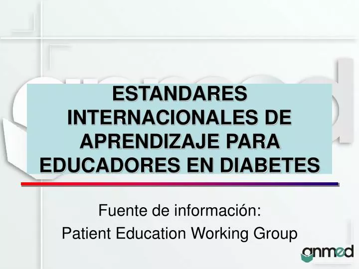 estandares internacionales de aprendizaje para educadores en diabetes