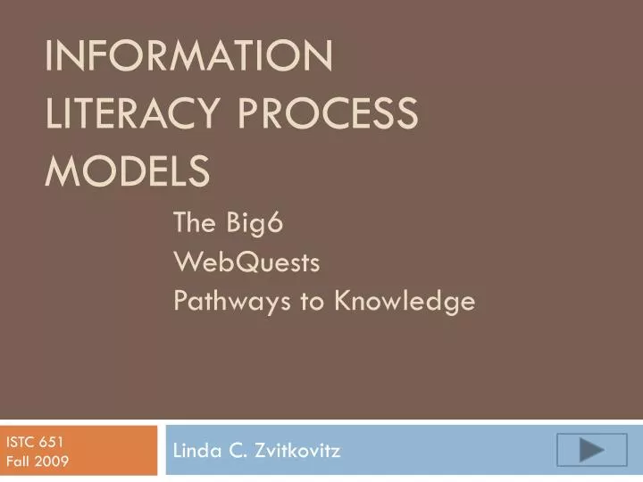 information literacy process models the big6 webquests pathways to knowledge
