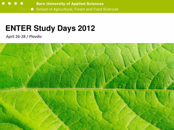 enter study days 2012