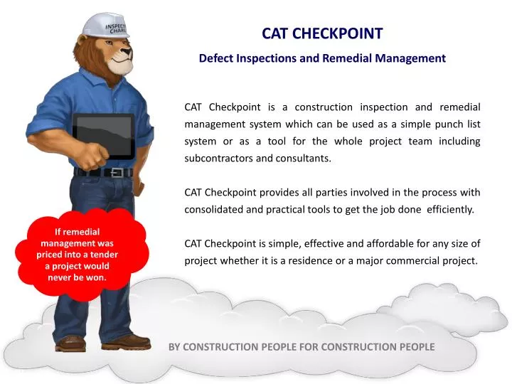 cat checkpoint defect inspections and remedial management