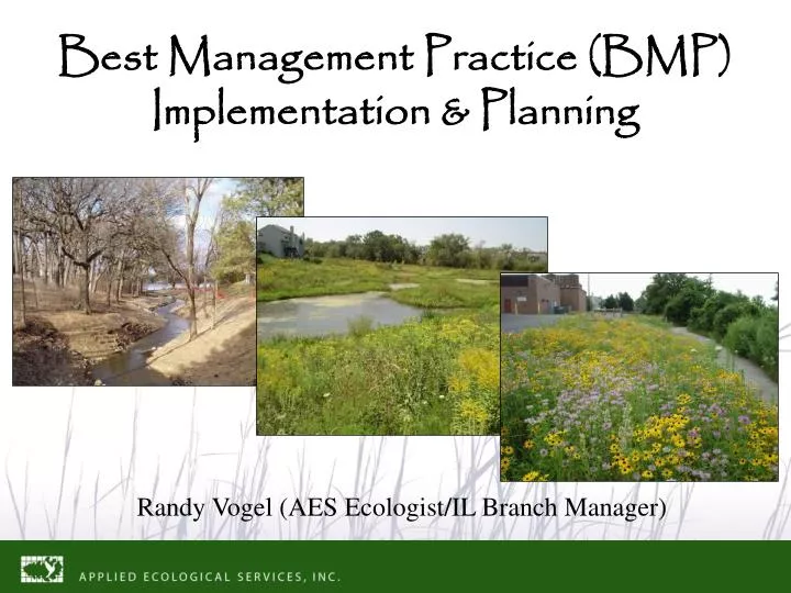 best management practice bmp implementation planning