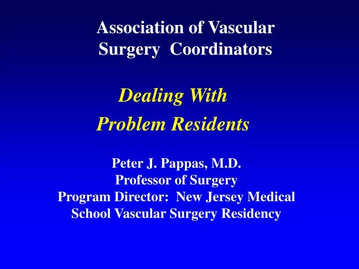 association of vascular surgery coordinators