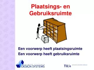 plaatsings en gebruiksruimte