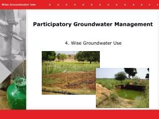 Participatory Groundwater Management