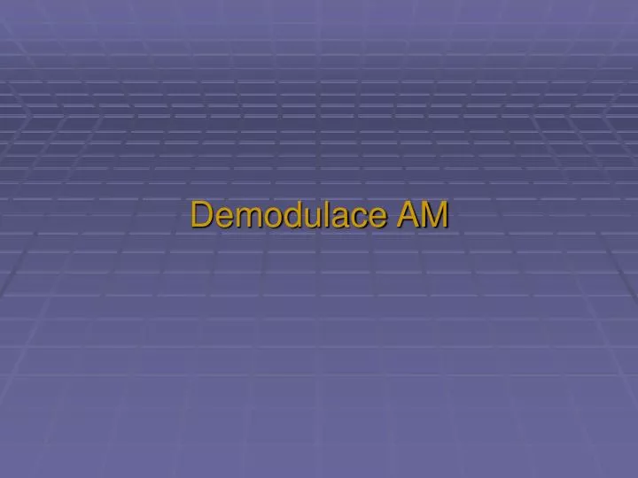 demodulace am