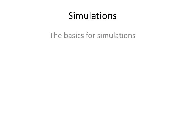 simulations