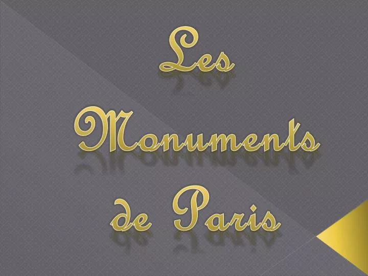 les monuments de paris