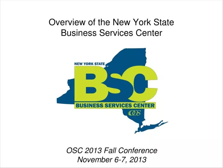 overview of the new york state business services center
