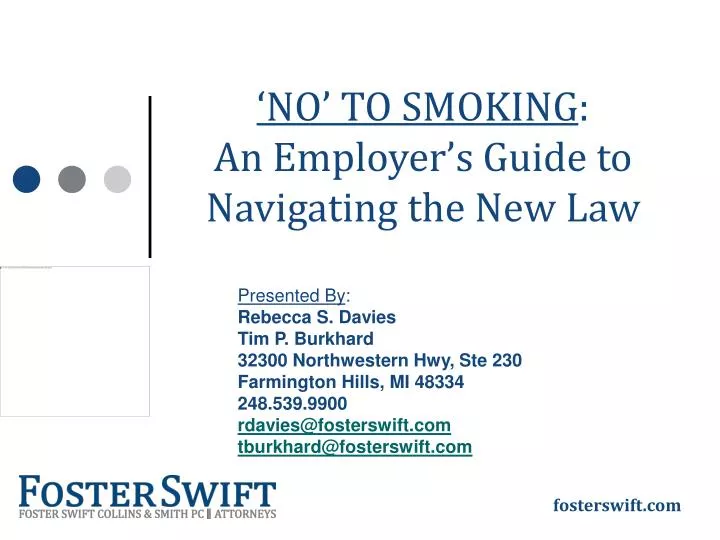 no to smoking an employer s guide to navigating the new law