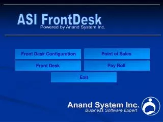 Front Desk Configuration
