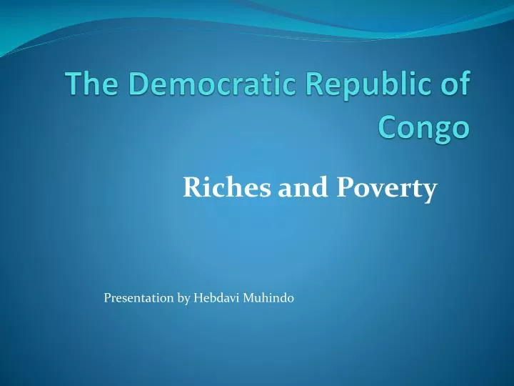 the democratic republic of congo