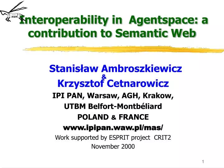 interoperability in agentspace a contribution to semantic web