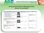 34ª Semana Odontológica da ABO-Regional Centro - slide 1