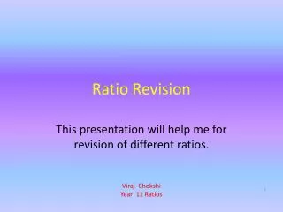 Ratio Revision