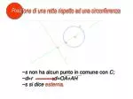 ione di una retta rispetto ad una circonferenza - slide 1