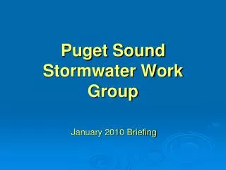 Puget Sound Stormwater Work Group