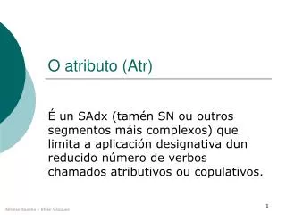o atributo atr