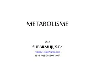 metabolisme