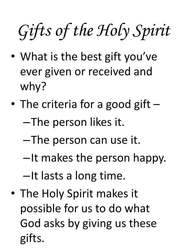 gifts of the holy spirit