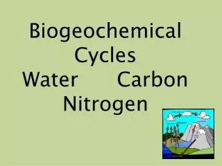 Biogeochemical Cycles Water Carbon Nitrogen