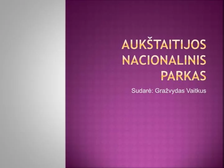 auk taitijos nacionalinis parkas