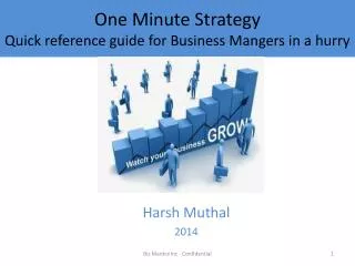 One Minute Strategy Quick reference guide for Business Mangers in a hurry