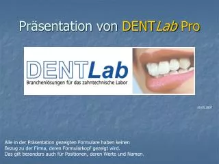 pr sentation von dent lab pro