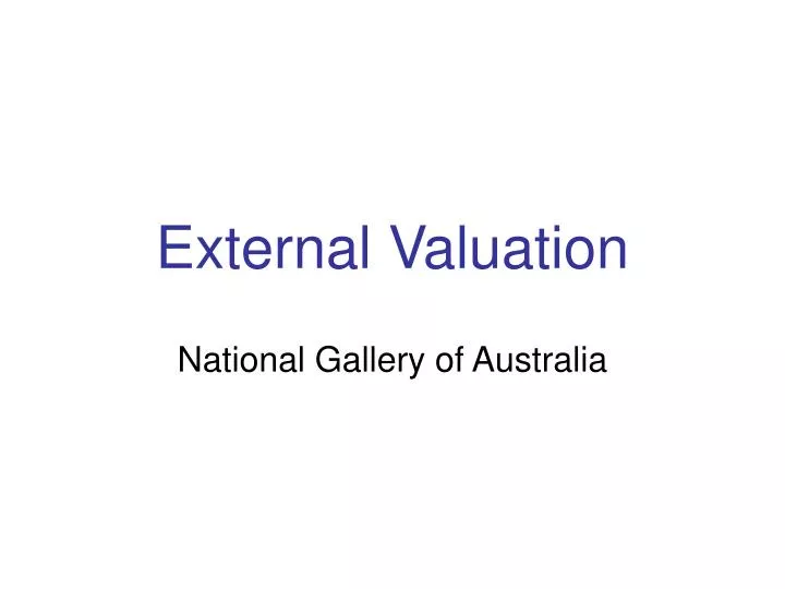 external valuation
