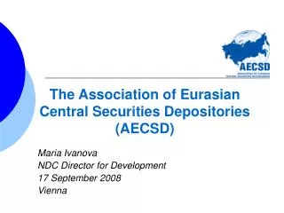 the association of eurasian central securities depositories aecsd