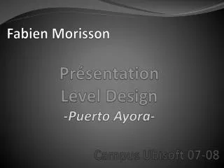 pr sentation level design puerto ayora