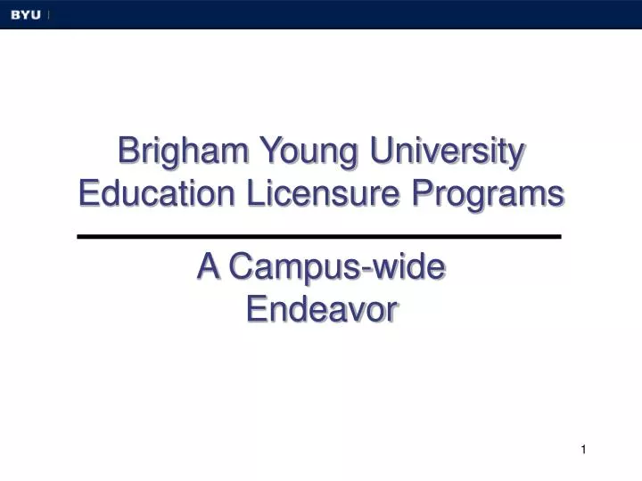 brigham young university education licensure programs