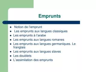 emprunts