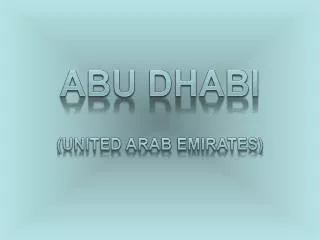 ABU DHABI (United Arab Emirates)