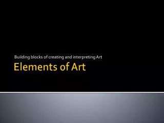 Elements of Art