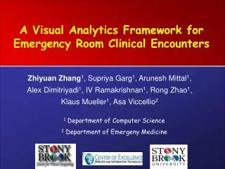 A Visual Analytics Framework for Emergency Room Clinical Encounters