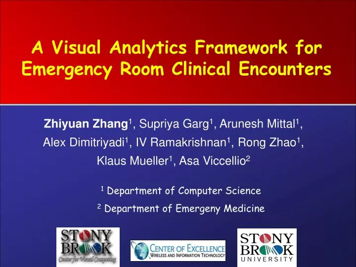 a visual analytics framework for emergency room clinical encounters