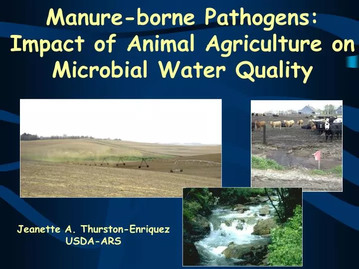 manure borne pathogens impact of animal agriculture on microbial water quality