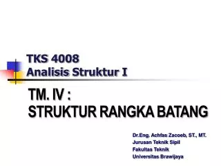 tks 4008 analisis struktur i