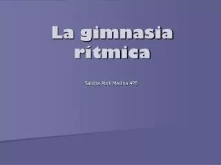 la gimnasia r tmica