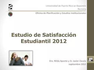 estudio de satisfacci n estudiantil 2012