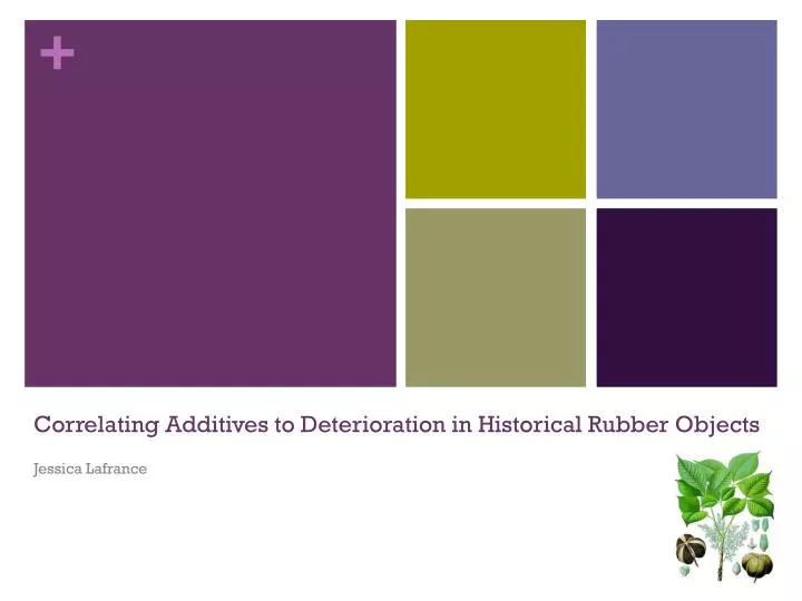 correlating additives to deterioration in historical rubber objects