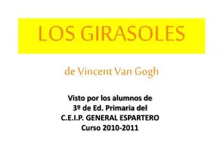 los girasoles