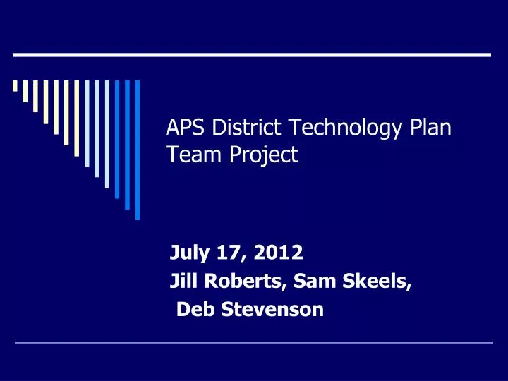 aps district technology plan team project
