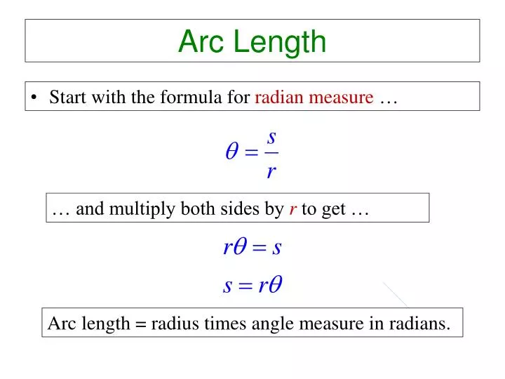 arc length
